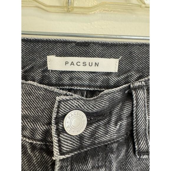 PacSun High Waisted Straight Black Eco Jeans, 25 - Picture 2 of 9